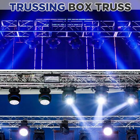 Tandefio 2 Meter 6.56 ft Square 8" x 8" Box Truss Silver Trussing Aluminum Lighting Stage Truss with Hardware, 500 Pounds Load Capacity in Saudi Arabia