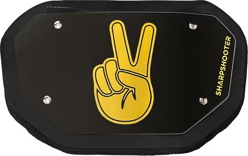 Sharpshooter Gold Chrome Peace Sign Football Backplate, Lower Back Pads for Professional Football Players, Rear Protector in Saudi Arabia