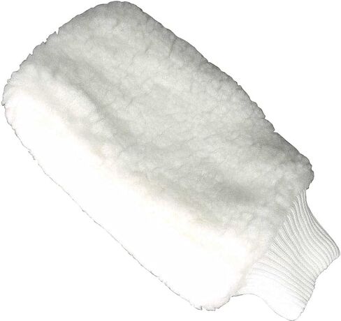 Jack's Mfg White Fleece Plastic Lined Applicator Mitt for Fly Spray and Coat Sheen Products in Kuwait