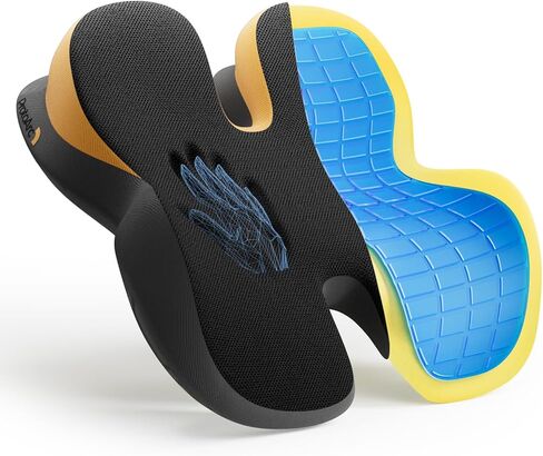 ProtoArc Seat Cushion for Office Chairs, ComfortX SC Ergonomic Cushions Pillow Pressure Relief Gel + Memory Foam Butt Cushion for Home, Office, Car Seat, Tailbone, Back & Sciatica Pain Relief in Kuwait