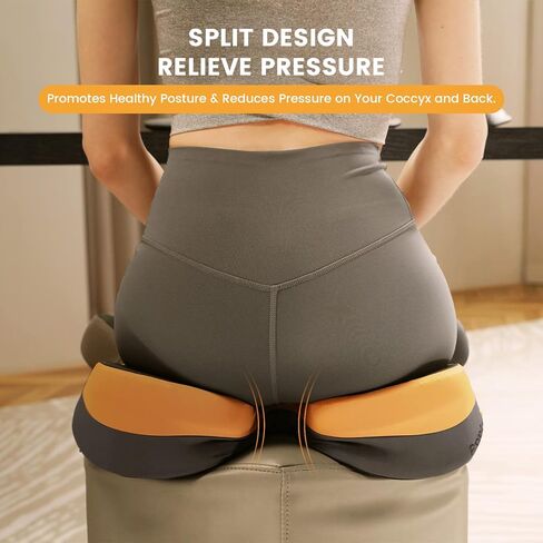 ProtoArc Seat Cushion for Office Chairs, ComfortX SC Ergonomic Cushions Pillow Pressure Relief Gel + Memory Foam Butt Cushion for Home, Office, Car Seat, Tailbone, Back & Sciatica Pain Relief in Kuwait