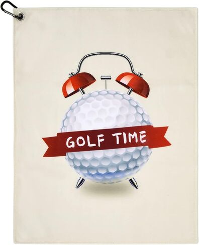 Golf Towel | Super Absorbent Microfiber Towels | Lightweight, Scratch-Resistant, and lint-Free | Aluminum Alloy Hook | 16x12 Inches for Father's Day (Let's Go Brandon-BFJB) in Kuwait