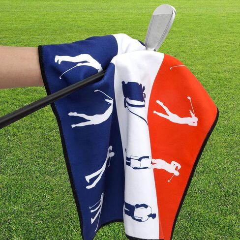 Golf Towel | Super Absorbent Microfiber Towels | Lightweight, Scratch-Resistant, and lint-Free | Aluminum Alloy Hook | 16x12 Inches for Father's Day (Let's Go Brandon-BFJB) in Kuwait