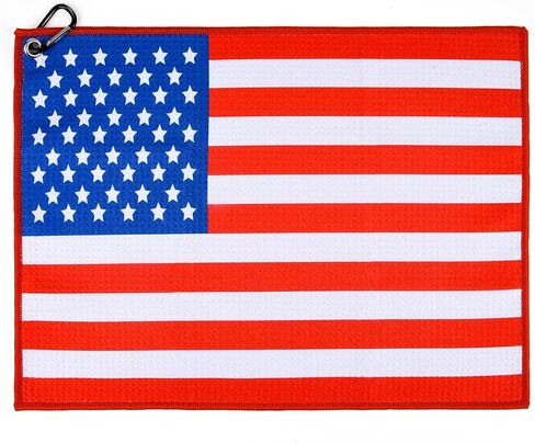 Golf Towel | Super Absorbent Microfiber Towels | Lightweight, Scratch-Resistant, and lint-Free | Aluminum Alloy Hook | 16x12 Inches for Father's Day (Let's Go Brandon-BFJB) in Kuwait