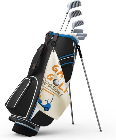 Golf Towel | Super Absorbent Microfiber Towels | Lightweight, Scratch-Resistant, and lint-Free | Aluminum Alloy Hook | 16x12 Inches for Father's Day (Let's Go Brandon-BFJB) in Kuwait