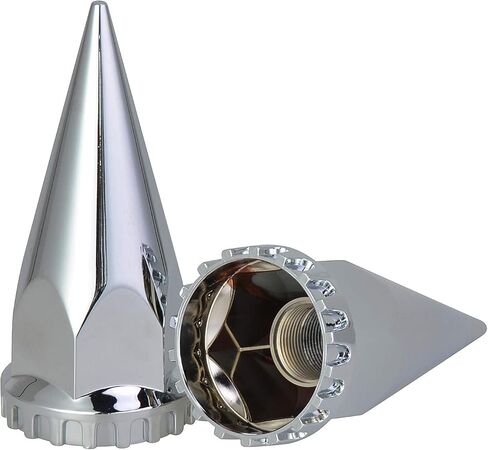 غطاء عجلة المحور الخلفي لشبه الشاحنة، مطلي بالكروم ABS، 4 قطع مع أداة صامولة العروة. in Kuwait