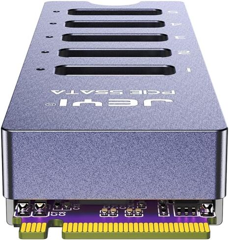 محول JEYI NVMe M.2 إلى 5 Sata، بطاقة محول داخلية 5 منافذ غير RAID SATA III 6 جيجابايت/ثانية M.2 NVMe لأجهزة الكمبيوتر المكتبية SSD وHDD in Kuwait