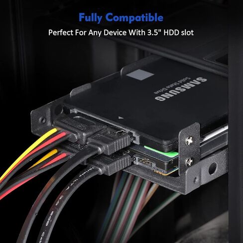 2 Pack HDD Hard Drive Metal Mounting Bracket Adapter, Convert Any 3.5 in HDD Into One 5.25 in Drive Bay in Saudi Arabia