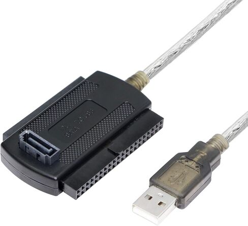 SinLoon USB إلى SATA IDE محول كابل محول USB 2.0 إلى 2.5/3.5/5.25in IDE وSATA كابل محول (1.8FT أبيض) in Saudi Arabia