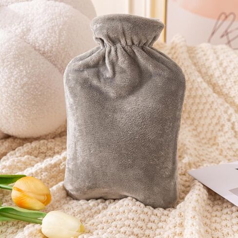 Hot Water Bottle Water Bottle 1L with Cover Hot Water Bottle Stuffed Hand Warmer Menstrual Cramp Relief Hot Bottle Pain Relief in Kuwait