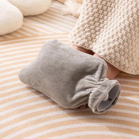 Hot Water Bottle Water Bottle 1L with Cover Hot Water Bottle Stuffed Hand Warmer Menstrual Cramp Relief Hot Bottle Pain Relief in Kuwait