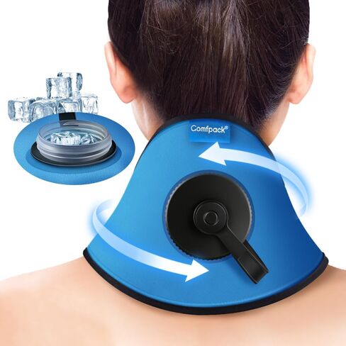 Comfpack Refillable Ice Bag for Neck Pain Relief, Ice Water Bag Cold Therapy Relief for Neck Injuries, Cervical Surgery, Swelling, Sprains, Tonsil Removal, Inflammation, No Leakage in Saudi Arabia