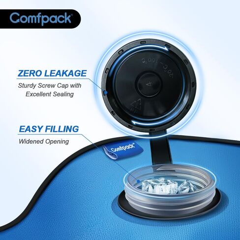 Comfpack Refillable Ice Bag for Neck Pain Relief, Ice Water Bag Cold Therapy Relief for Neck Injuries, Cervical Surgery, Swelling, Sprains, Tonsil Removal, Inflammation, No Leakage in Saudi Arabia