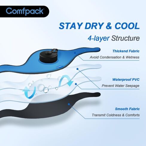 Comfpack Refillable Ice Bag for Neck Pain Relief, Ice Water Bag Cold Therapy Relief for Neck Injuries, Cervical Surgery, Swelling, Sprains, Tonsil Removal, Inflammation, No Leakage in Saudi Arabia