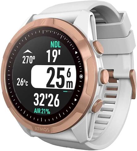 Atmos Mission 2 Dive Computer - White/Gold in Saudi Arabia
