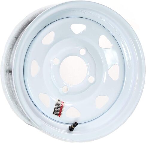eCustomrim Trailer Wheel White Rim 13 x 4.5 Spoke Style 4 Lug On 4 in Saudi Arabia