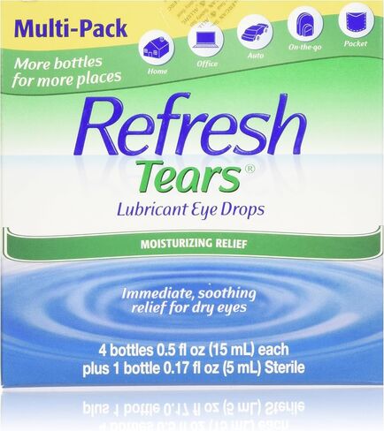 قطرات مرطبة للعين Refresh Tears (4 × 0.5 أونصة سائلة و1 × 0.17 أونصة سائلة. زجاجات) in Kuwait