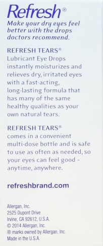 قطرات مرطبة للعين Refresh Tears (4 × 0.5 أونصة سائلة و1 × 0.17 أونصة سائلة. زجاجات) in Kuwait