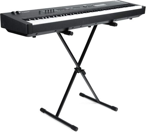 حامل لوحة مفاتيح Gator Frameworks ذو دعامة مزدوجة على شكل X مع ارتفاع قابل للتعديل وأقدام تسوية (GFW-KEY-2000X)، أسود in Kuwait