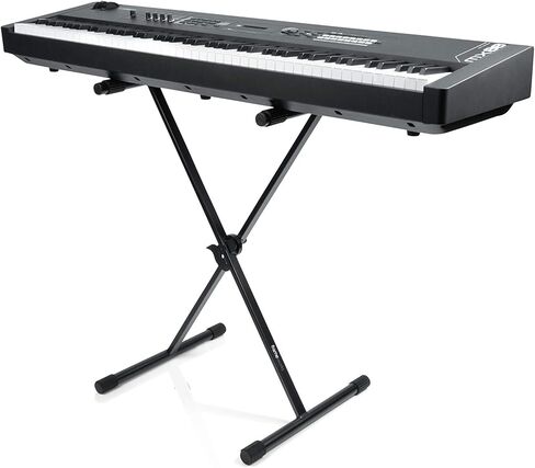 حامل لوحة مفاتيح Gator Frameworks ذو دعامة مزدوجة على شكل X مع ارتفاع قابل للتعديل وأقدام تسوية (GFW-KEY-2000X)، أسود in Kuwait