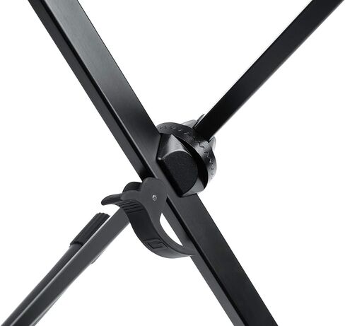 حامل لوحة مفاتيح Gator Frameworks ذو دعامة مزدوجة على شكل X مع ارتفاع قابل للتعديل وأقدام تسوية (GFW-KEY-2000X)، أسود in Kuwait