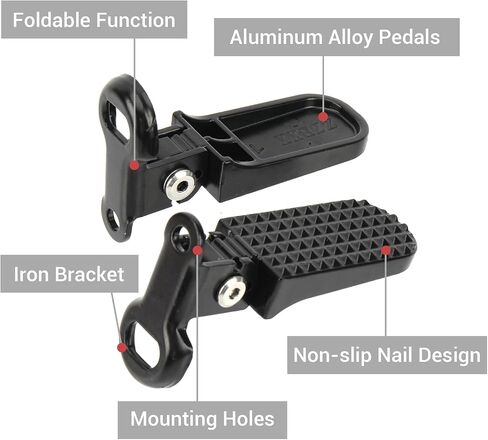 Himiway 1 Pair Bike Rear Pedals, Mini Folding Bike Pegs, Aluminium Alloy Non-Slip Bicycle Footrests, Quick Release Foot Plates Pedals for Mountain Bike E-Bike in Saudi Arabia