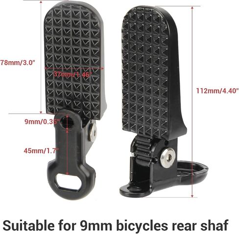 Himiway 1 Pair Bike Rear Pedals, Mini Folding Bike Pegs, Aluminium Alloy Non-Slip Bicycle Footrests, Quick Release Foot Plates Pedals for Mountain Bike E-Bike in Saudi Arabia