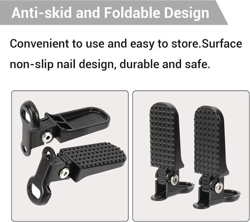 Himiway 1 Pair Bike Rear Pedals, Mini Folding Bike Pegs, Aluminium Alloy Non-Slip Bicycle Footrests, Quick Release Foot Plates Pedals for Mountain Bike E-Bike in Saudi Arabia