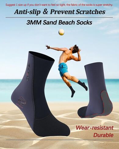 Neoprene Dive Socks Wetsuit Booties Men Women 3MM Sand Sock for Beach Volleyball, Ultra Stretch Surf Booties SUP in Saudi Arabia