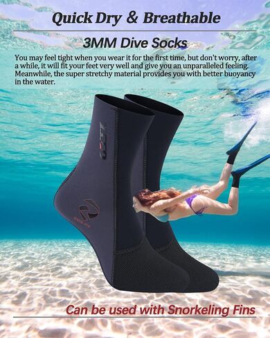 Neoprene Dive Socks Wetsuit Booties Men Women 3MM Sand Sock for Beach Volleyball, Ultra Stretch Surf Booties SUP in Saudi Arabia