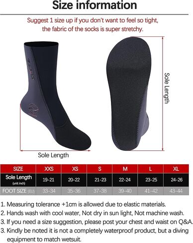Neoprene Dive Socks Wetsuit Booties Men Women 3MM Sand Sock for Beach Volleyball, Ultra Stretch Surf Booties SUP in Saudi Arabia