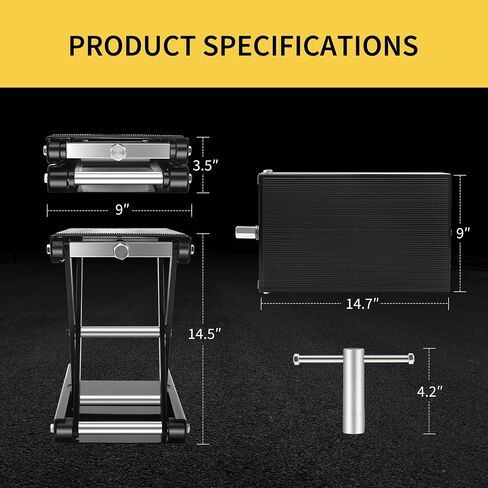 Steel Motorcycle 1100 LB Lift Scissor Jack Wide Deck Hoist Stand Maintenance Bikes ATVs Garage Repair Center Stand Lift Jack Orange in Saudi Arabia