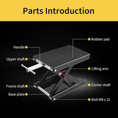 Steel Motorcycle 1100 LB Lift Scissor Jack Wide Deck Hoist Stand Maintenance Bikes ATVs Garage Repair Center Stand Lift Jack Orange in Saudi Arabia