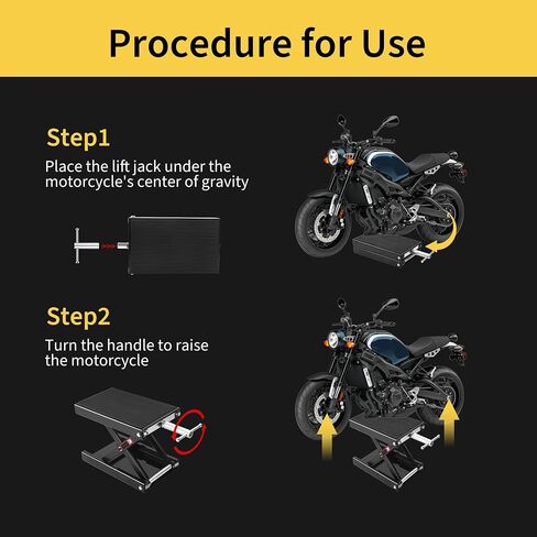 Steel Motorcycle 1100 LB Lift Scissor Jack Wide Deck Hoist Stand Maintenance Bikes ATVs Garage Repair Center Stand Lift Jack Orange in Saudi Arabia