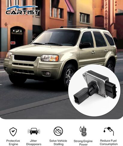 Cartist 74-50011 Mass Air Flow Sensor Meter Custom Fit for Ford Explorer 2001-2005, Ford Ranger 2001-2003, Mazda B4000 2004 MAF Sensor Replacement XF2F12B579BA in Saudi Arabia
