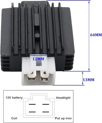 12V 4 Pin Voltage Rectifier Regulator (Full wave) in Kuwait