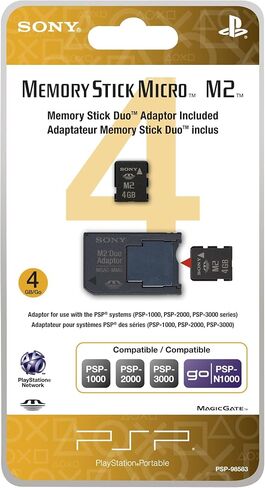 4GB Memory Stick Micro Media + M2 Duo Adaptor in Saudi Arabia