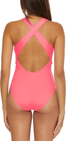 Trina Turk Women's Standard Monaco One Piece Swimsuit, Plunge Neck, Cut Out, Bathing Suits in Saudi Arabia