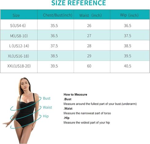 بدلة سباحة نسائية من Gladtry للتحكم في البطن من قطعة واحدة مع أشرطة قابلة للتعديل in Kuwait