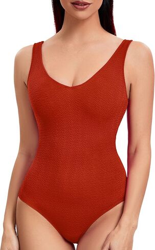 بدلة سباحة نسائية قطعة واحدة برقبة على شكل حرف V، ملابس سباحة مثيرة مفتوحة من الخلف in Kuwait