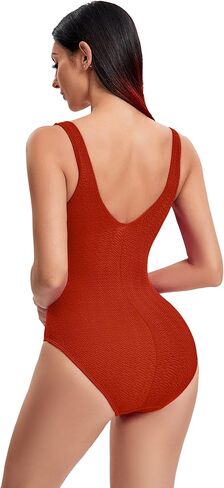 بدلة سباحة نسائية قطعة واحدة برقبة على شكل حرف V، ملابس سباحة مثيرة مفتوحة من الخلف in Kuwait