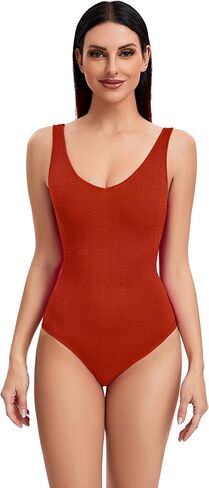 بدلة سباحة نسائية قطعة واحدة برقبة على شكل حرف V، ملابس سباحة مثيرة مفتوحة من الخلف in Kuwait