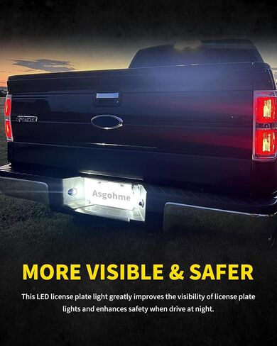 LED License Plate Lights Bright White Rear Bumper Tag Lamp Assembly Replacement Compatible with Ford F150 F250 F350 Super Duty Bronco Ranger Explorer Excursion Truck Pickup, Pack of 2 in Saudi Arabia