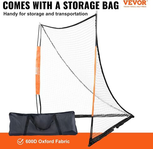 هدف VEVOR Lacrosse، شبكة لاكروس مقاس 6 × 6 بوصات، هدف لاكروس محمول مع حقيبة حمل، معدات تدريب لاكروس بقضيب من الألياف الزجاجية في الفناء الخلفي، هدف جامعي سهل الإعداد، مثالي لتدريب الشباب البالغين in Saudi Arabia