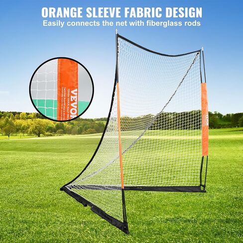 هدف VEVOR Lacrosse، شبكة لاكروس مقاس 6 × 6 بوصات، هدف لاكروس محمول مع حقيبة حمل، معدات تدريب لاكروس بقضيب من الألياف الزجاجية في الفناء الخلفي، هدف جامعي سهل الإعداد، مثالي لتدريب الشباب البالغين in Saudi Arabia