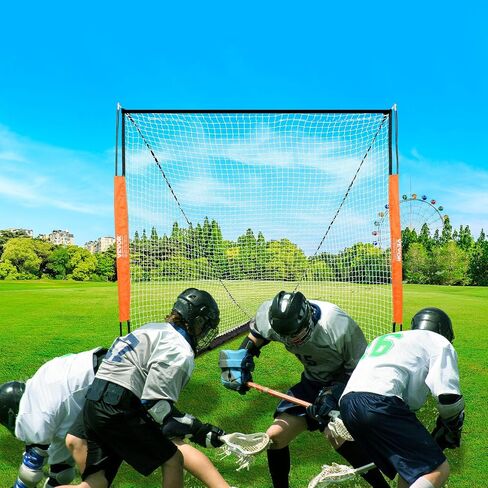 هدف VEVOR Lacrosse، شبكة لاكروس مقاس 6 × 6 بوصات، هدف لاكروس محمول مع حقيبة حمل، معدات تدريب لاكروس بقضيب من الألياف الزجاجية في الفناء الخلفي، هدف جامعي سهل الإعداد، مثالي لتدريب الشباب البالغين in Saudi Arabia