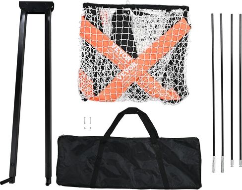 هدف VEVOR Lacrosse، شبكة لاكروس مقاس 6 × 6 بوصات، هدف لاكروس محمول مع حقيبة حمل، معدات تدريب لاكروس بقضيب من الألياف الزجاجية في الفناء الخلفي، هدف جامعي سهل الإعداد، مثالي لتدريب الشباب البالغين in Saudi Arabia