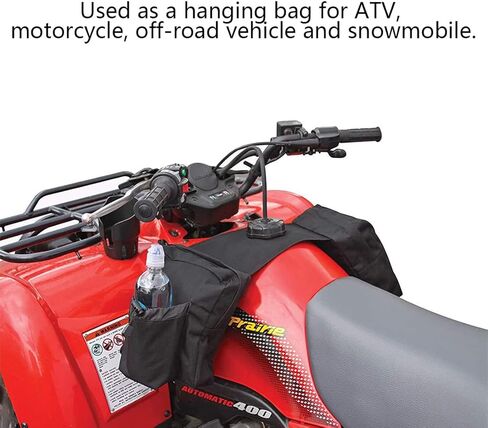 Tänzedzm Motorcycle Tank Top Bag, ATV Saddle Bag, Durable Universal Motorcycles Front Fitting Storage Pack with Drink Pocket, Center Hole Diameter 3.1-3.5 Inches(8-9 cm) in Kuwait