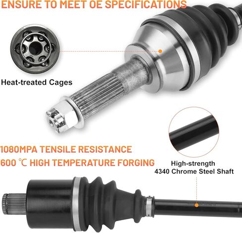 Rear CV Axle for Polaris Sportsman 570 X2 Touring Trail 2015-2022, Sportsman 450 HO 2016 2017 2018 2019 2020 2021 2022 1332936 ATV Powersports Axles in Kuwait