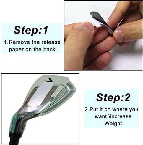 شريط رصاص مرجح للجولف 20 قطعة من TANGZHIFEIYUE - أضف وزن التأرجح إلى نوادي الجولف ومضارب الحديد ومضارب التنس مع شريط رصاص لاصق in Kuwait